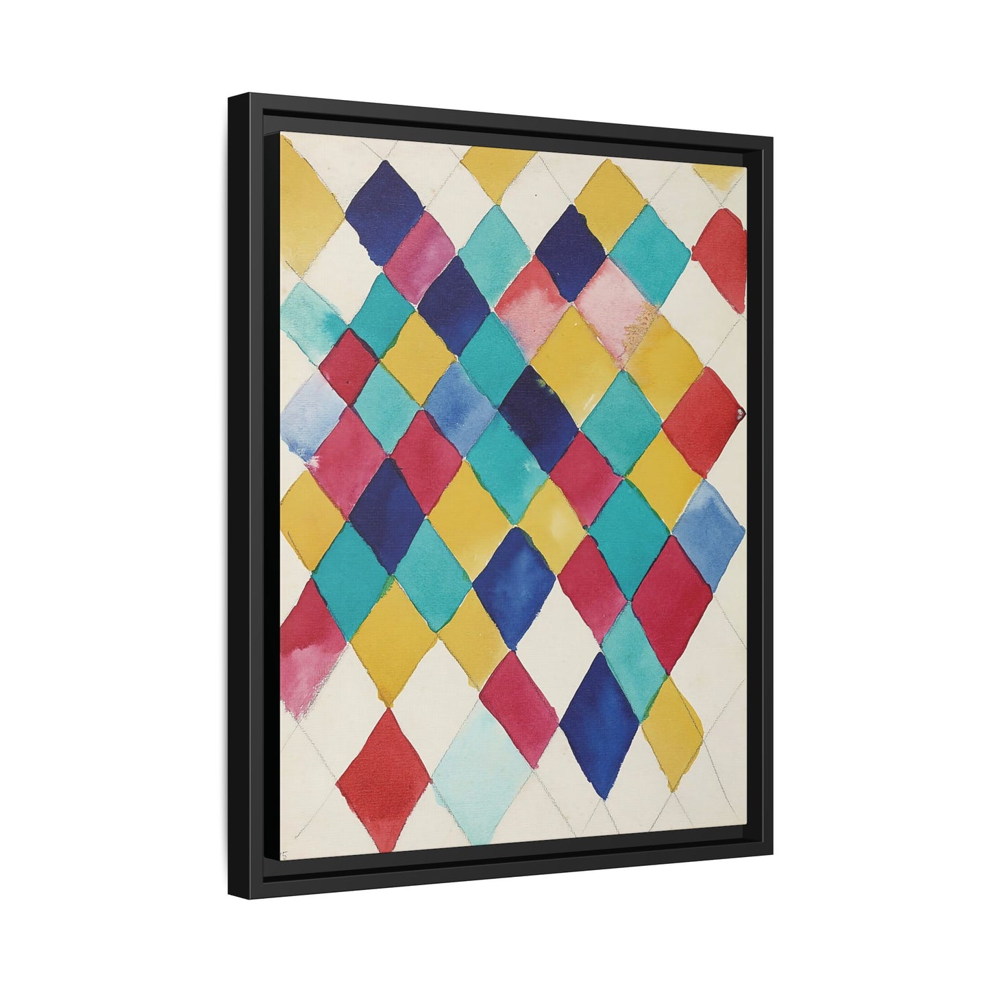 Wassily Kandinsky / Étude des couleurs avec les diamants (1913) / Toile encadrée sur caisse américaine