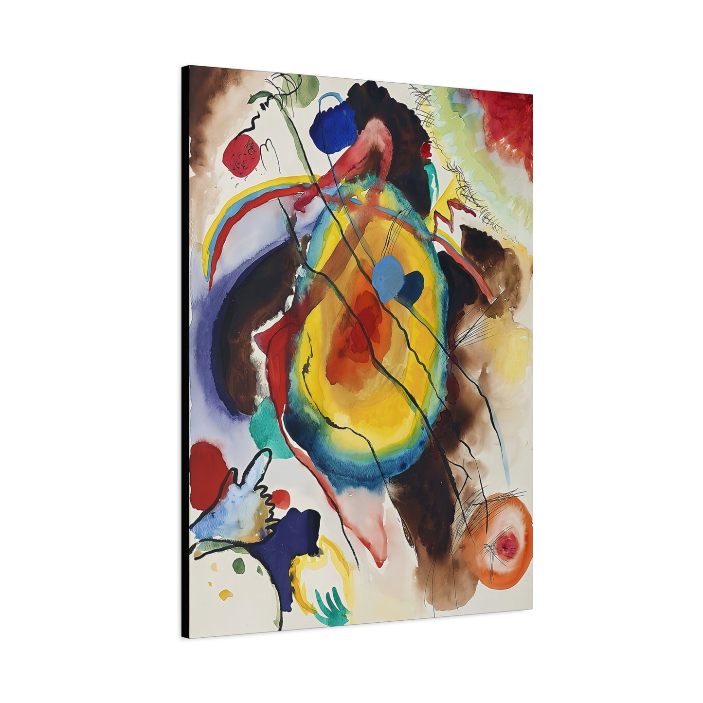 Entwurf zu einem Wandbild für Edwin R. Campbell (1914) by Wassily Kandinsky / Reproduction Fine Art sur Toile / Epaisseur 3,2cm - 1'25 po
