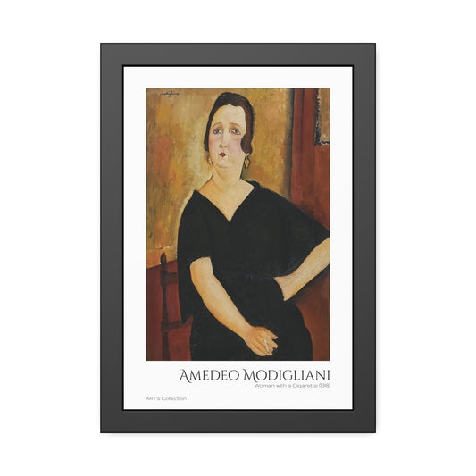 Woman with a Cigarette (1918) by Amedeo Modigliani / Affiche Encadrée série ART's Collection