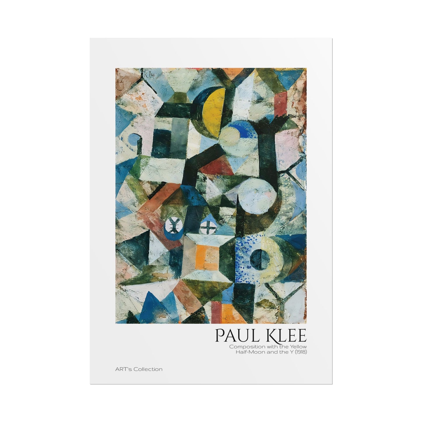 Composition with the Yellow Half-Moon and the Y (1918) by Paul Klee / Affiche imprimée - Série ART's Collection