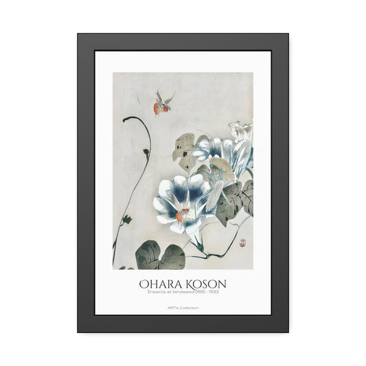 Insects at bindweed (1900 - 1930) by Ohara Koson / Affiche Encadrée série ART's Collection