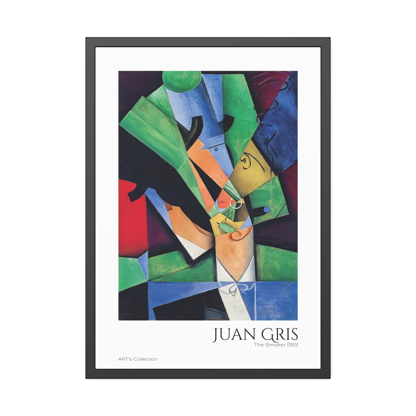 The Smoker (1913) by Juan Gris / Affiche Encadrée série ART's Collection
