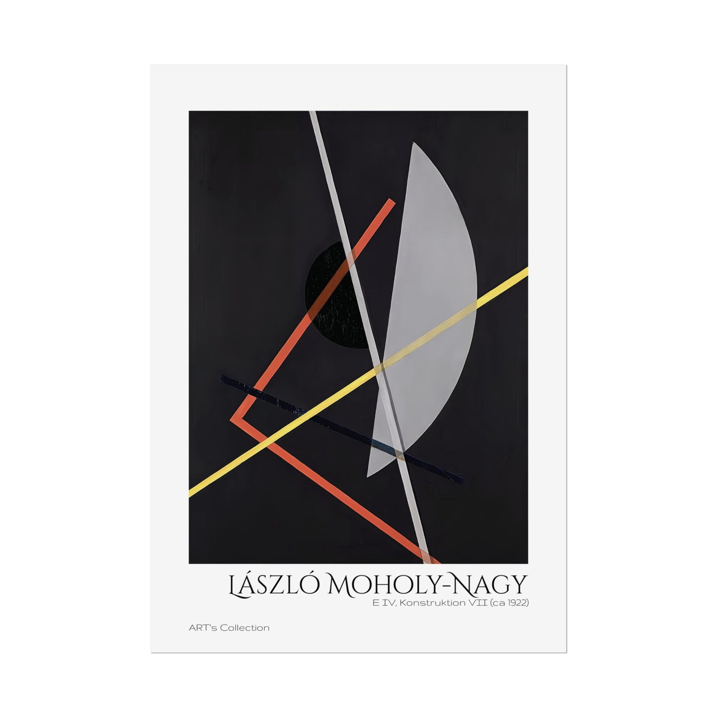 E IV, Konstruktion VII (ca 1922) by László Moholy-Nagy / Affiche imprimée - Série ART's Collection