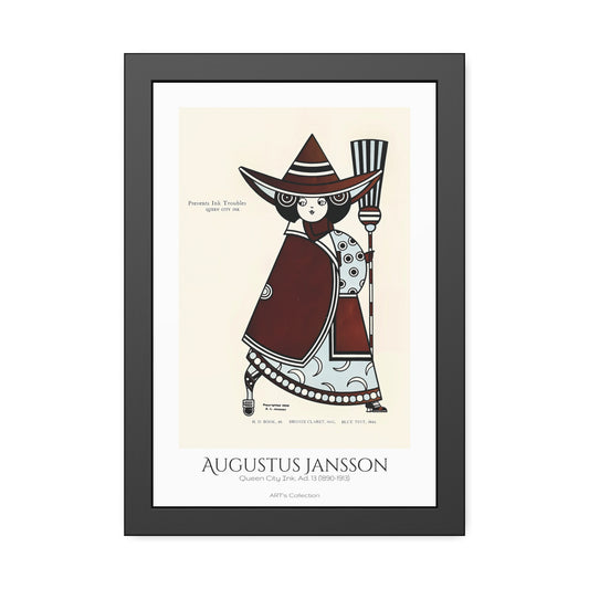 Queen City Ink, Ad. 13 (1890-1913) by Augustus Jansson / Affiche Encadrée série ART's Collection