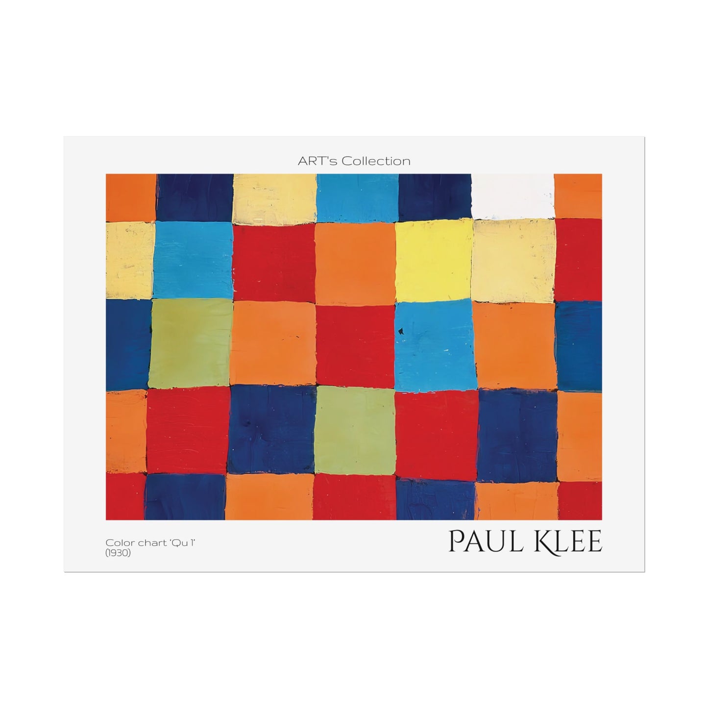 Color chart Qu 1(1930) by Paul Klee / Affiche imprimée - Série ART's Collection