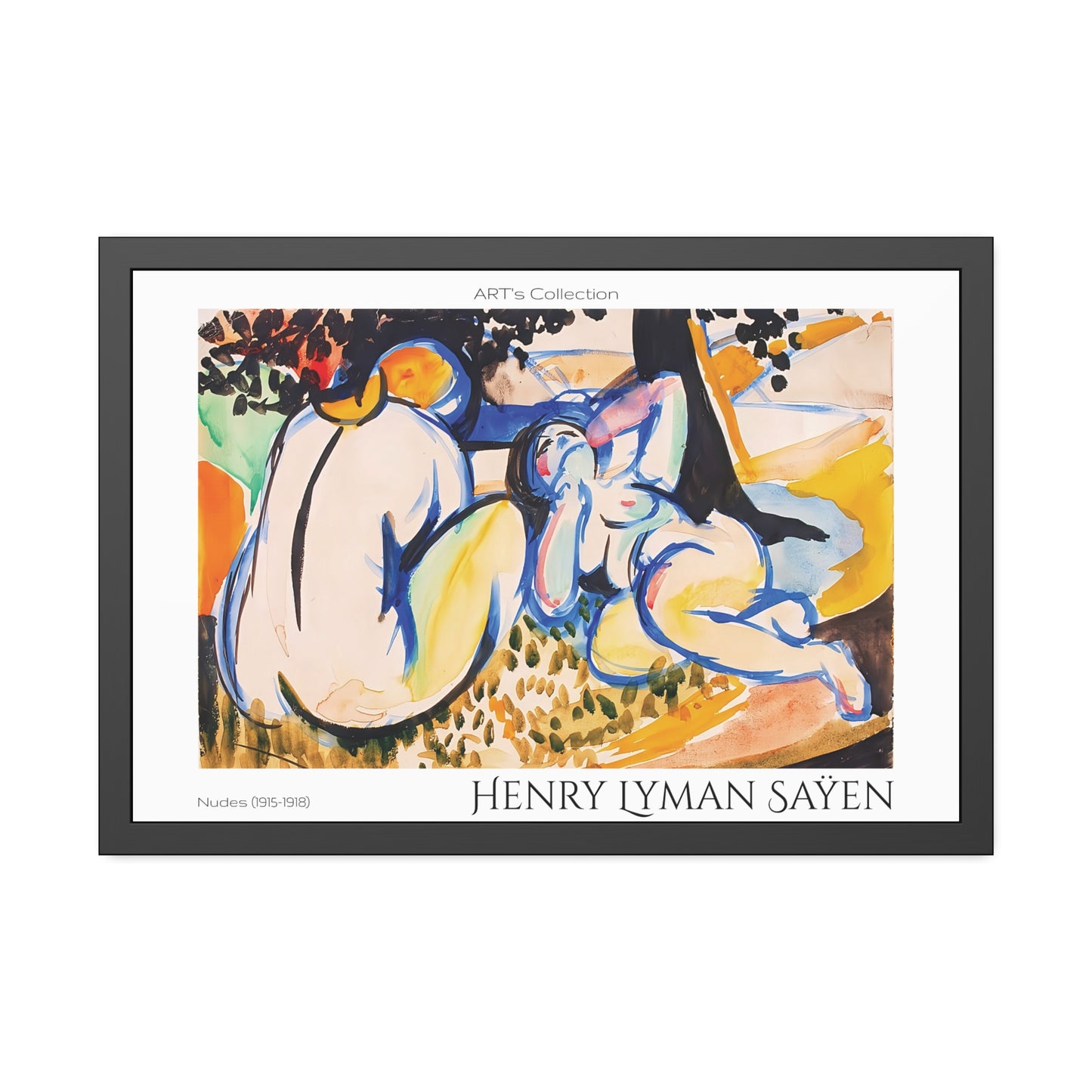Nudes (1915-1918) by Henry Lyman Saÿen / Affiche Encadrée série ART's Collection