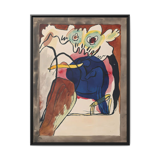 Design for the cover of the almanac "The Blue Rider" II (1911) by Wassily Kandinsky / Toile encadrée sur caisse américaine