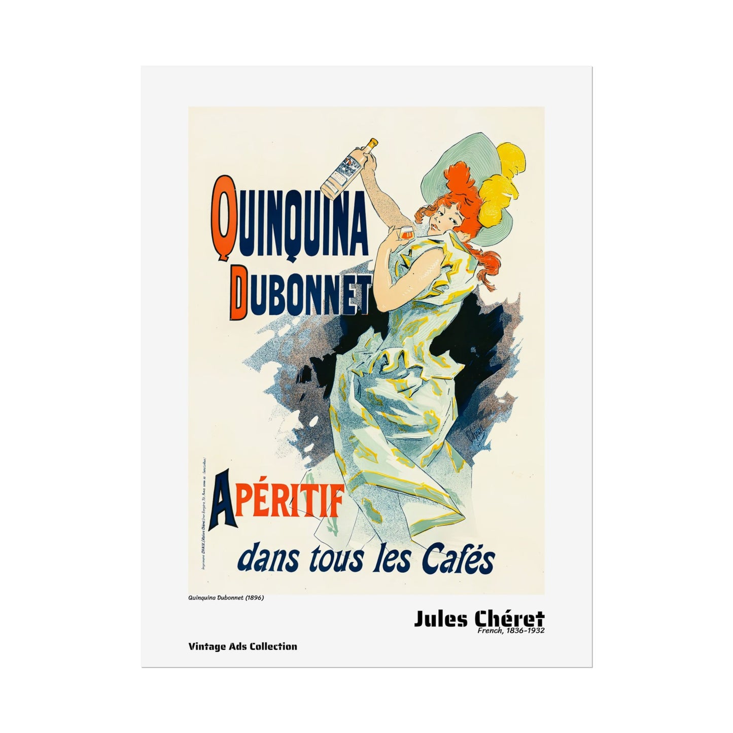 Quinquina Dubonnet (1896) by Jules Chéret / Affiche imprimée - Série Vintage Ads Collection