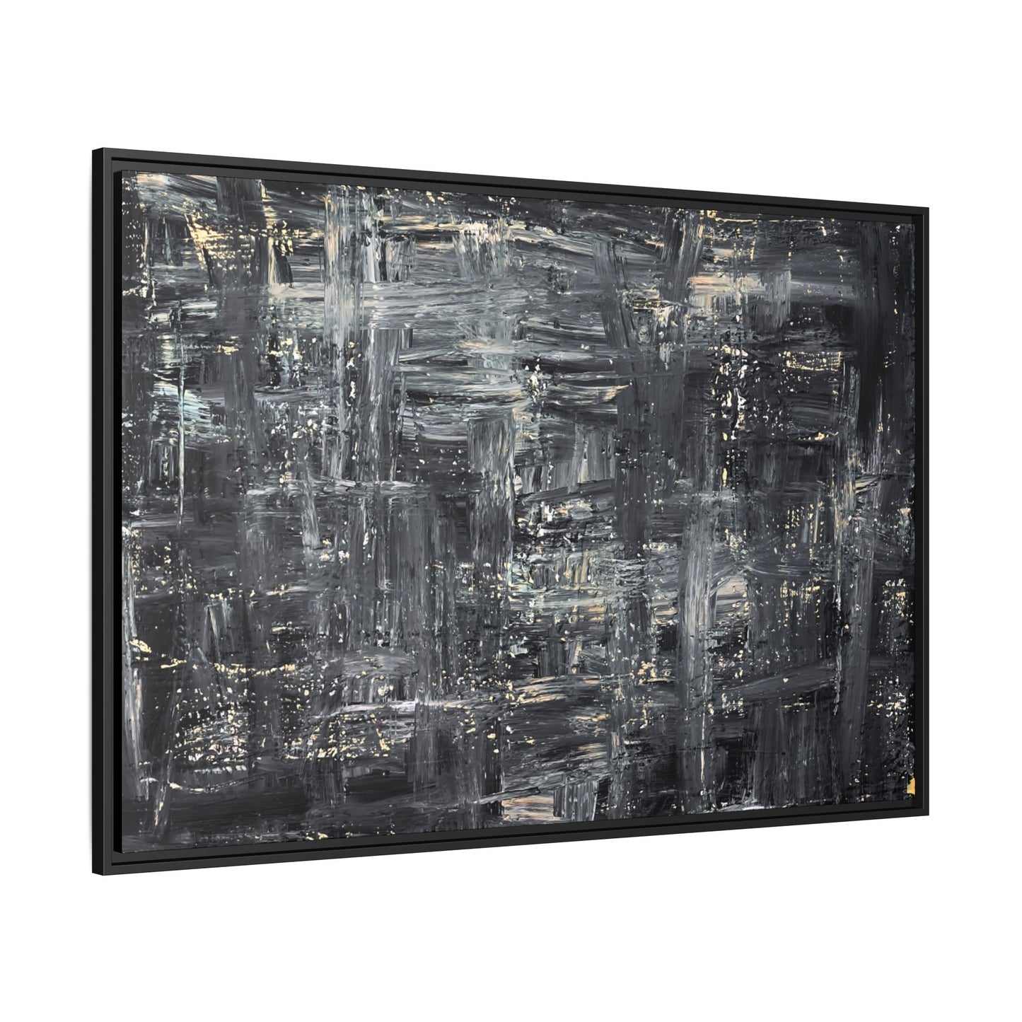 Tableau Intemporel Ardoise Doré "Série Sign Collections" / Toile encadrée sur caisse américaine