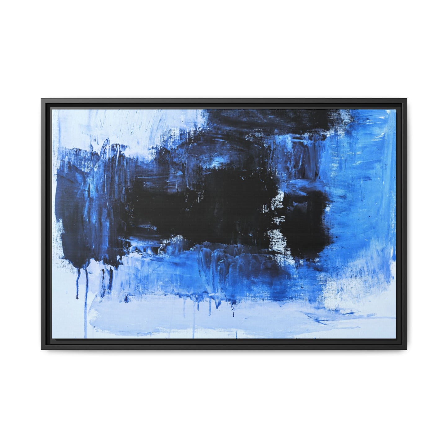 Tableau Beaux Arts Black Ocean "Série Sign Collections" / Toile encadrée sur caisse américaine