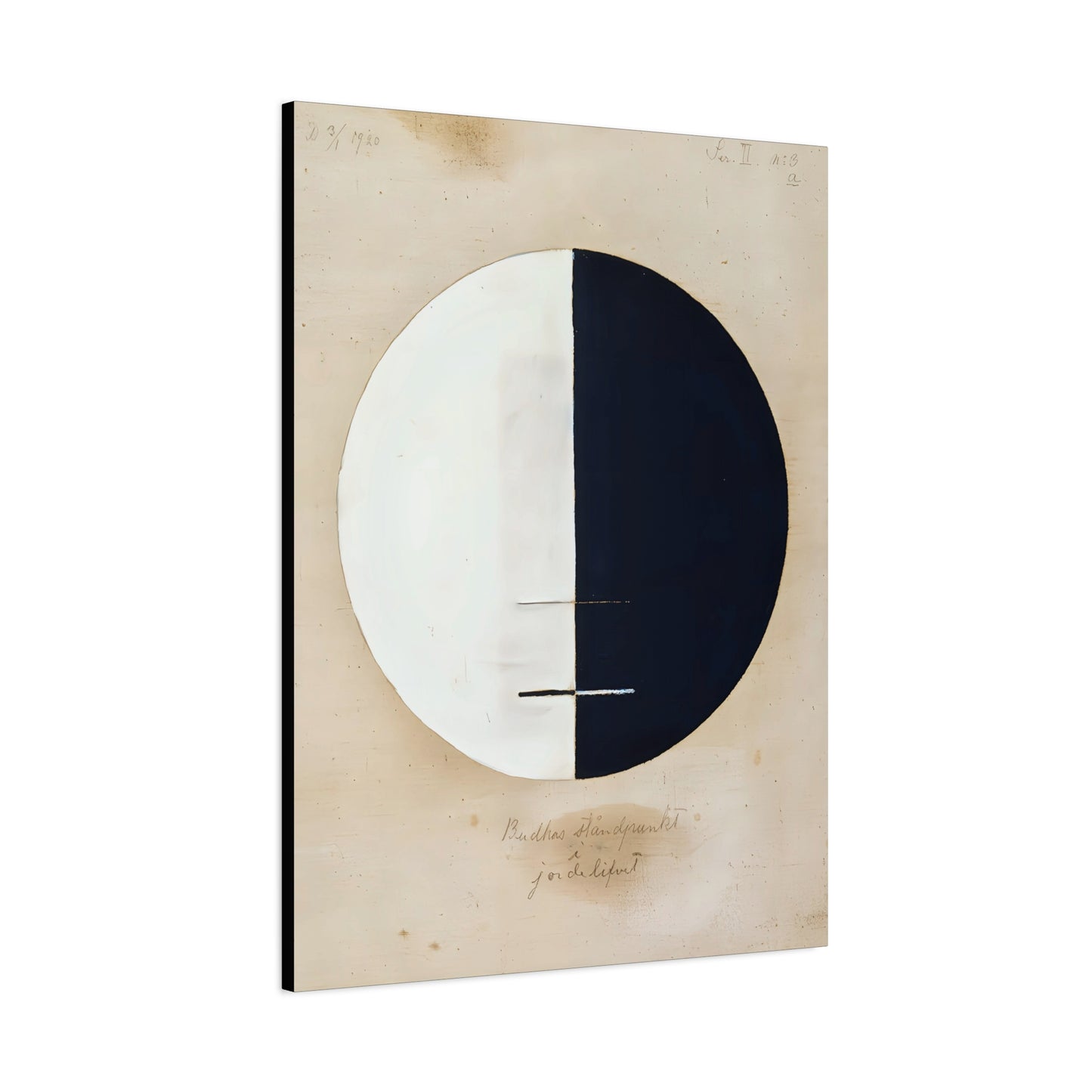 Buddhas Standpoint in the Earthly Life No. 3 (1920) by Hilma af Klint / Reproduction Fine Art sur Toile / Epaisseur 3.2 cm - 1.25 inch