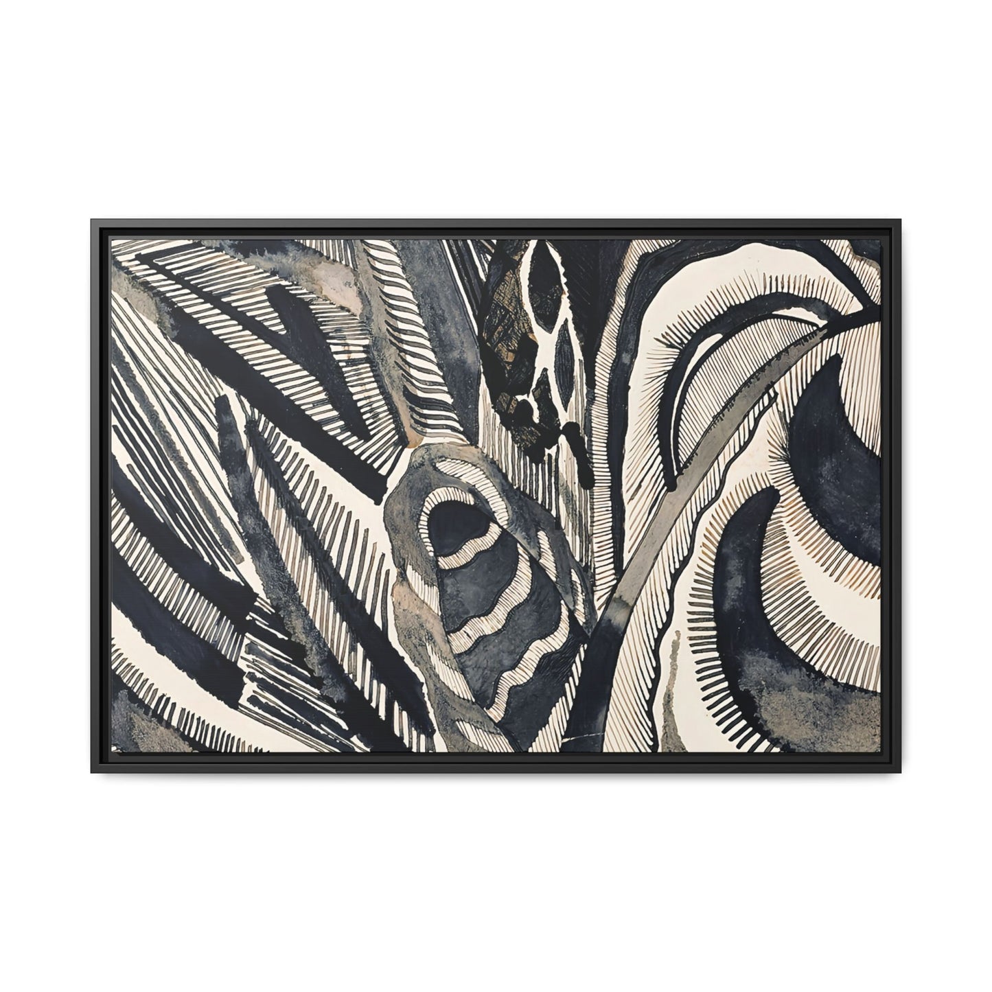 Landschaft (1918) by Otto Freundlich / Toile encadrée sur caisse américaine
