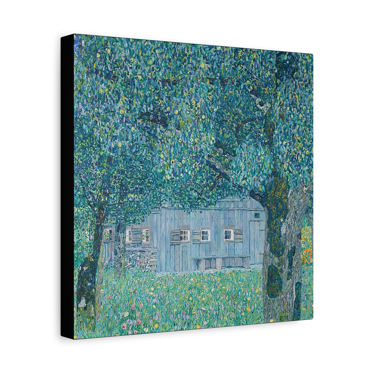 Bauernhaus in Buchberg (1911) by Gustav Klimt / Reproduction Fine Art sur Toile / Flanc Large Epaisseur 3.2 cm - 1.25 inch