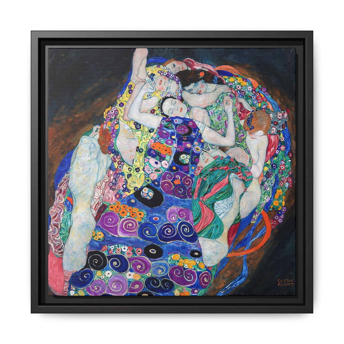 The Maiden (1913) by Gustav Klimt / Toile encadrée sur caisse américaine