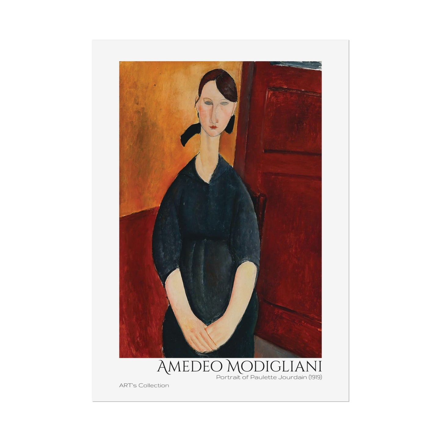 Portrait of Paulette Jourdain (1919) by Amedeo Modigliani / Affiche imprimée - Série ART's Collection