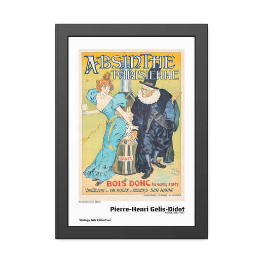 Absinthe Parisienne (1896) by Pierre-Henri Gelis-Didot / Affiche Encadrée Série Vintage Ads Collection