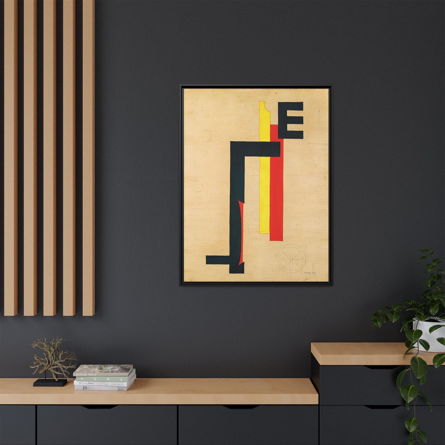 E-Bild - E Picture (1921) by László Moholy-Nagy / Toile encadrée sur caisse américaine