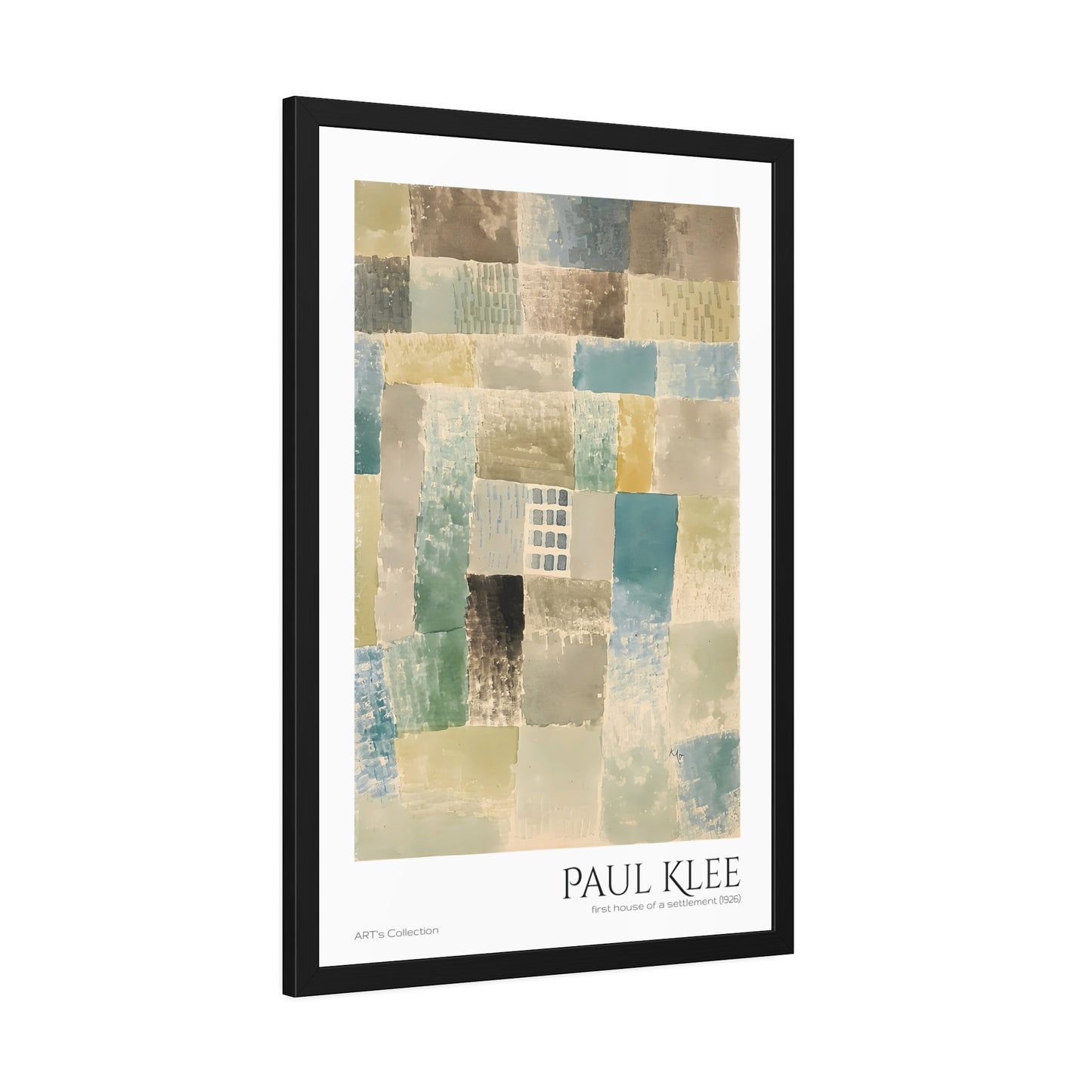 first house of a settlement (1926) by Paul Klee / Affiche Encadrée série ART's Collection