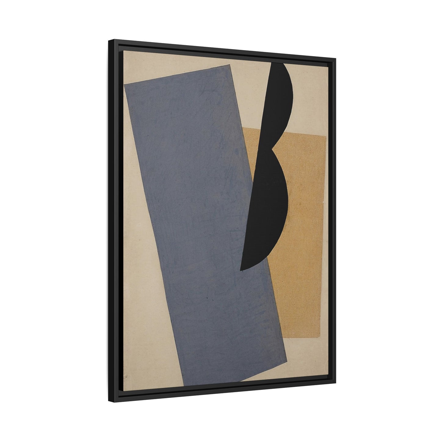 Composition Blue-Yellow-Black (1920) by El Lissitzky / Toile encadrée sur caisse américaine