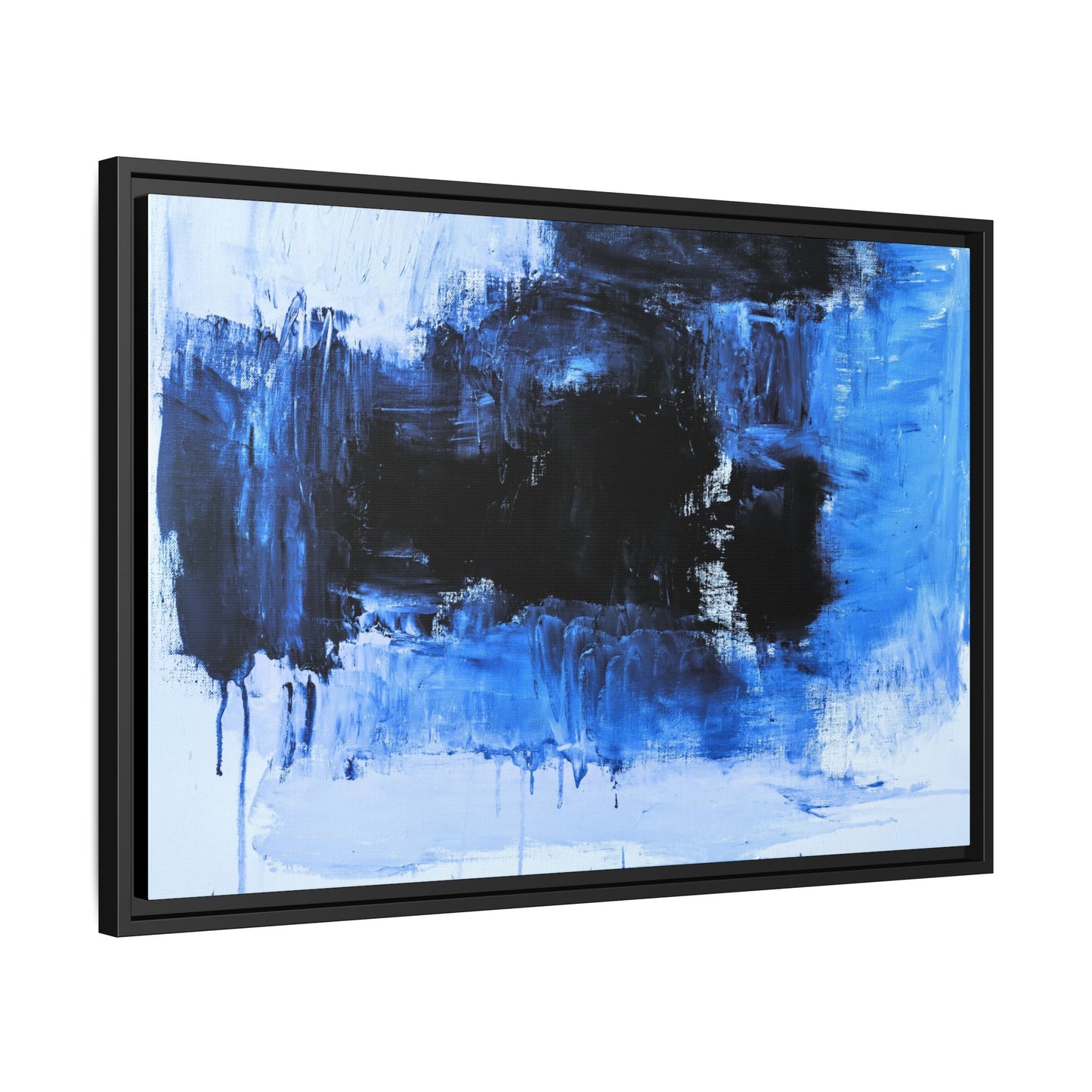 Tableau Beaux Arts Black Ocean "Série Sign Collections" / Toile encadrée sur caisse américaine