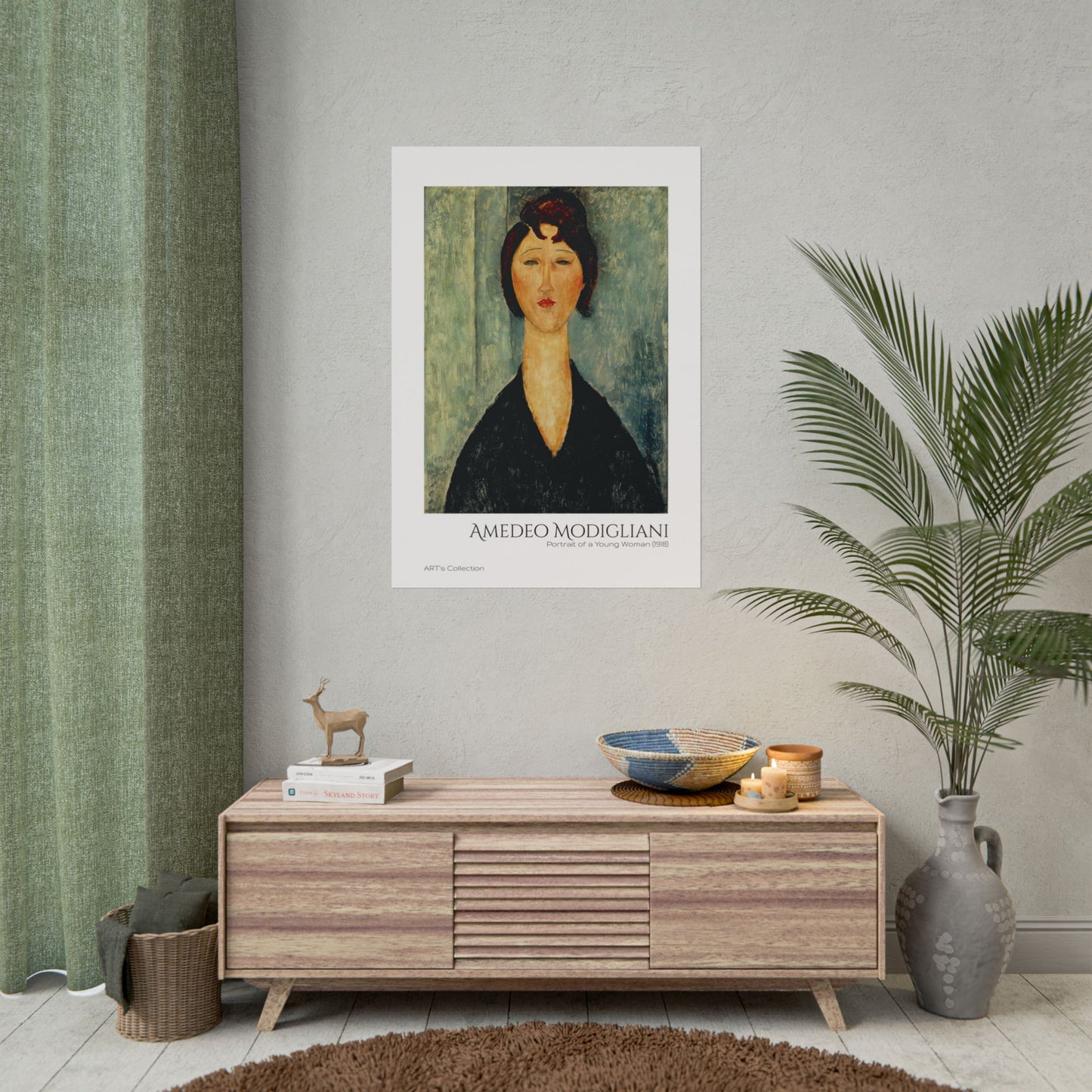 Portrait of a Young Woman (1918) by Amedeo Modigliani / Affiche imprimée - Série ART's Collection