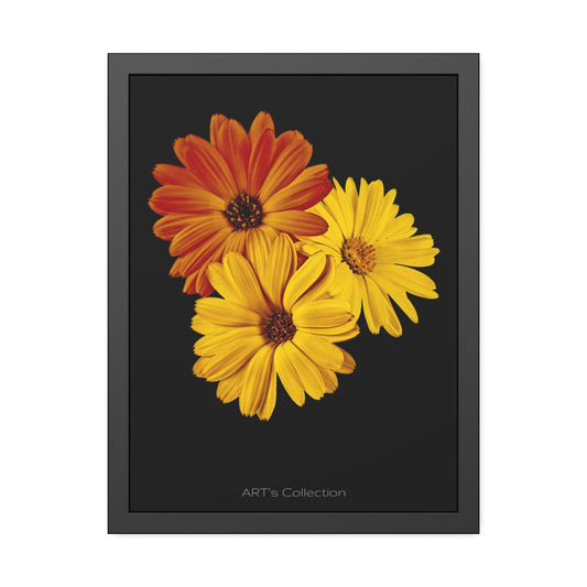 Collection Signature "FLORAL Numéro 4" sur Affiche Encadrée série ART's Collection