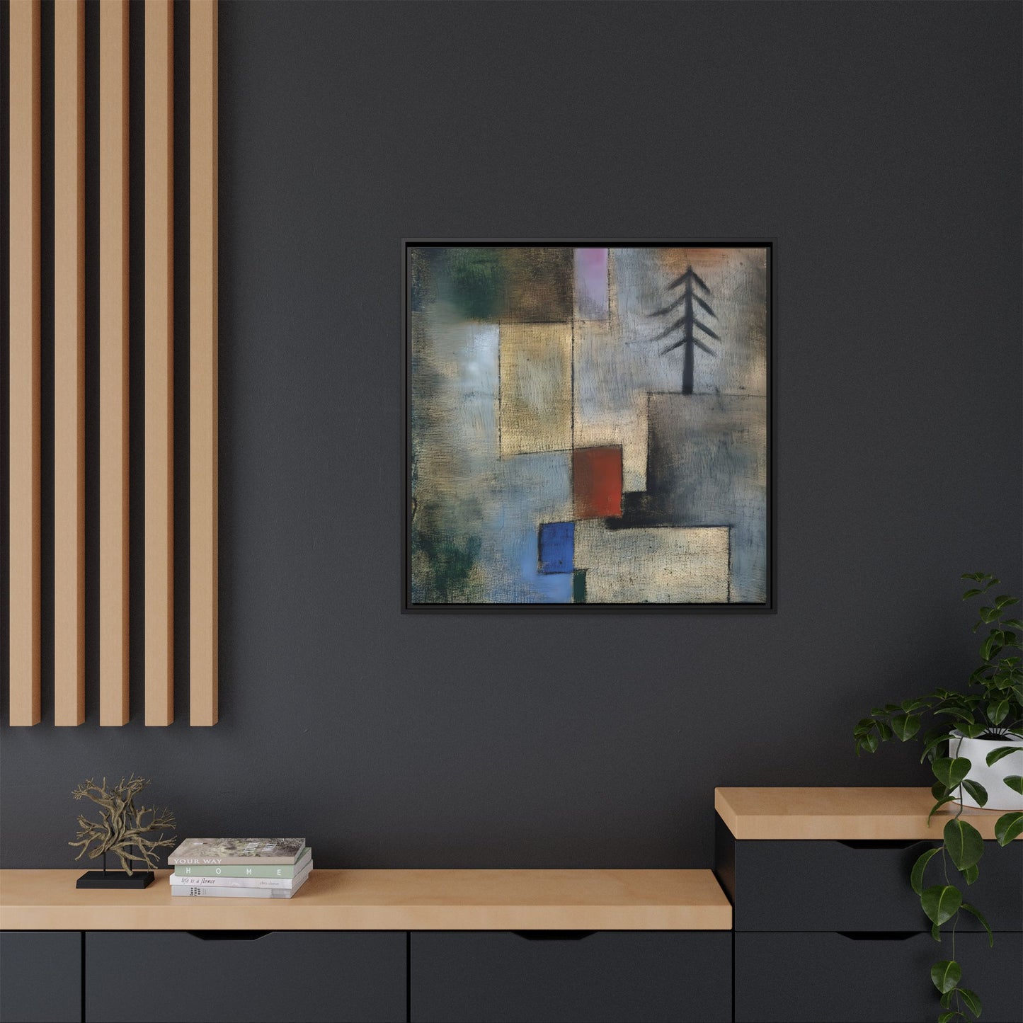 Small Picture of Fir Trees (1922) by Paul Klee / Toile encadrée sur caisse américaine