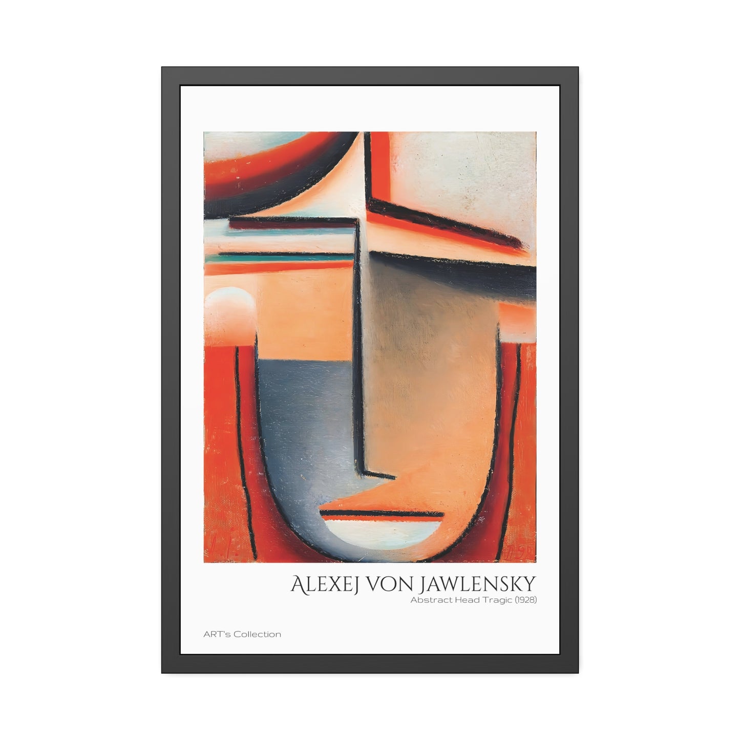 Abstract Head Tragic (1928) by Alexej von Jawlensky / Affiche Encadrée série ART's Collection