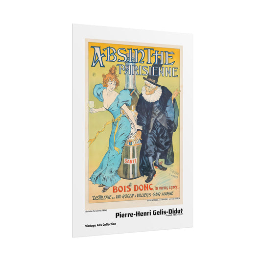 Absinthe Parisienne (1896) by Pierre-Henri Gelis-Didot / Affiche imprimée - Série Vintage Ads Collection