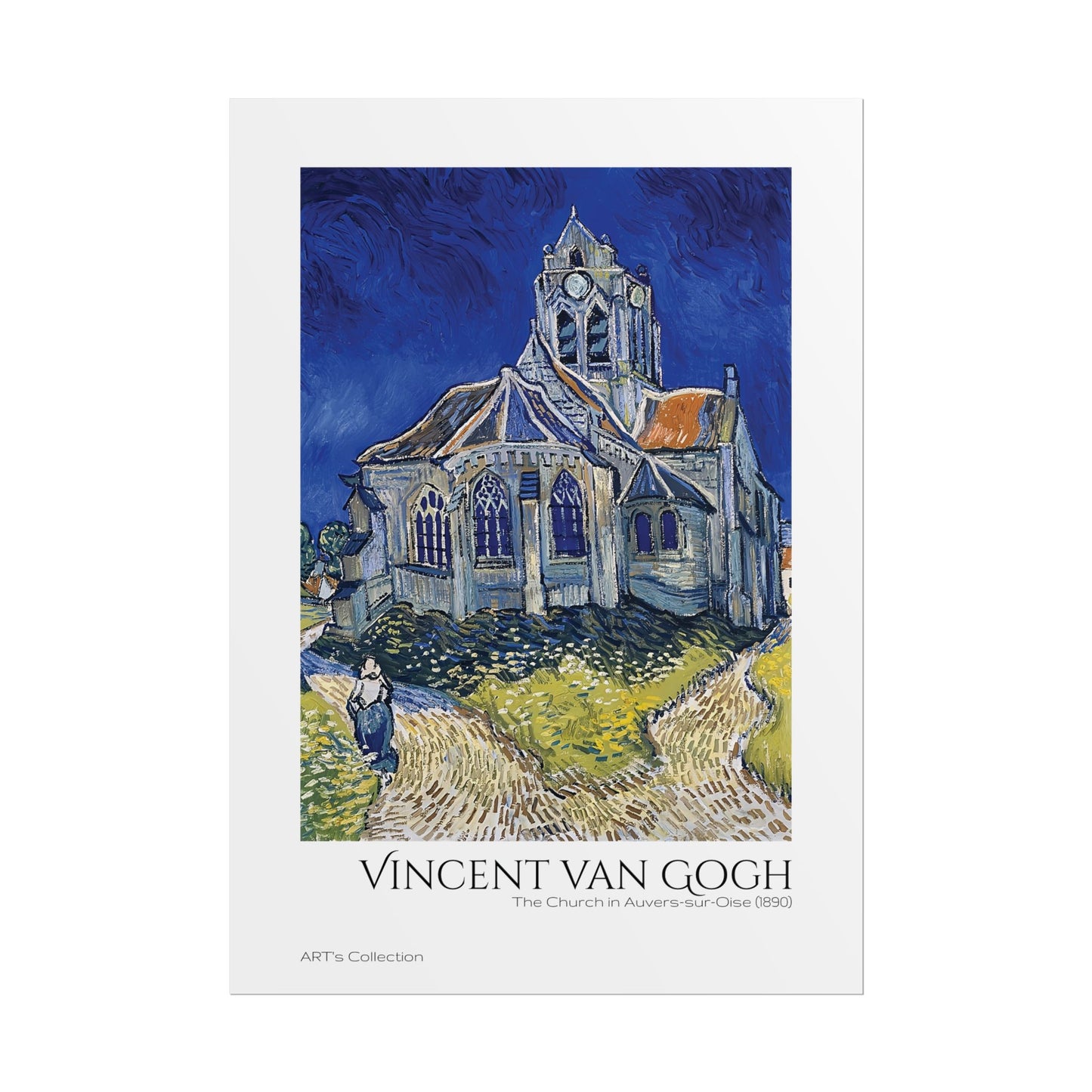 The Church in Auvers-sur-Oise, View from the Chevet (1890) by Vincent van Gogh / Affiche imprimée - Série ART's Collection