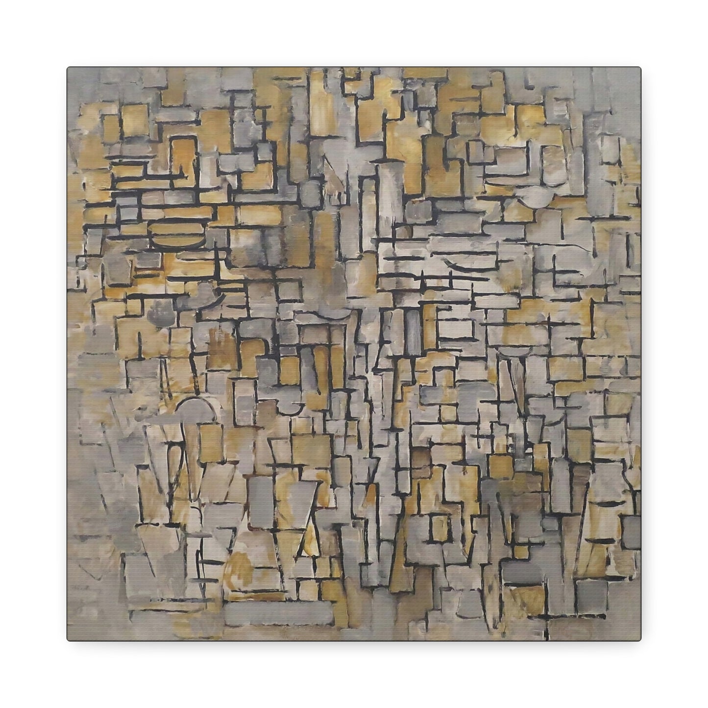 Tableau No. 2,Composition No. VII (1913) by Piet Mondrian / Reproduction Fine Art sur Toile / Large Epaisseur 3.2 cm - 1.25 inch