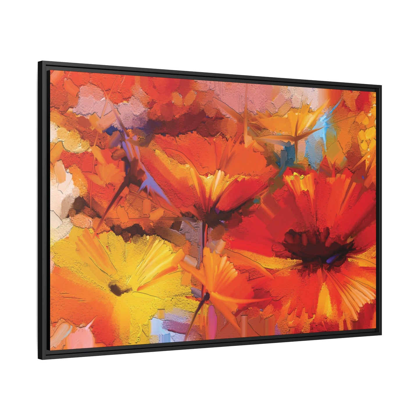 Tableau Floral Coquelicot "Série Sign Collections" / Toile encadrée sur caisse américaine
