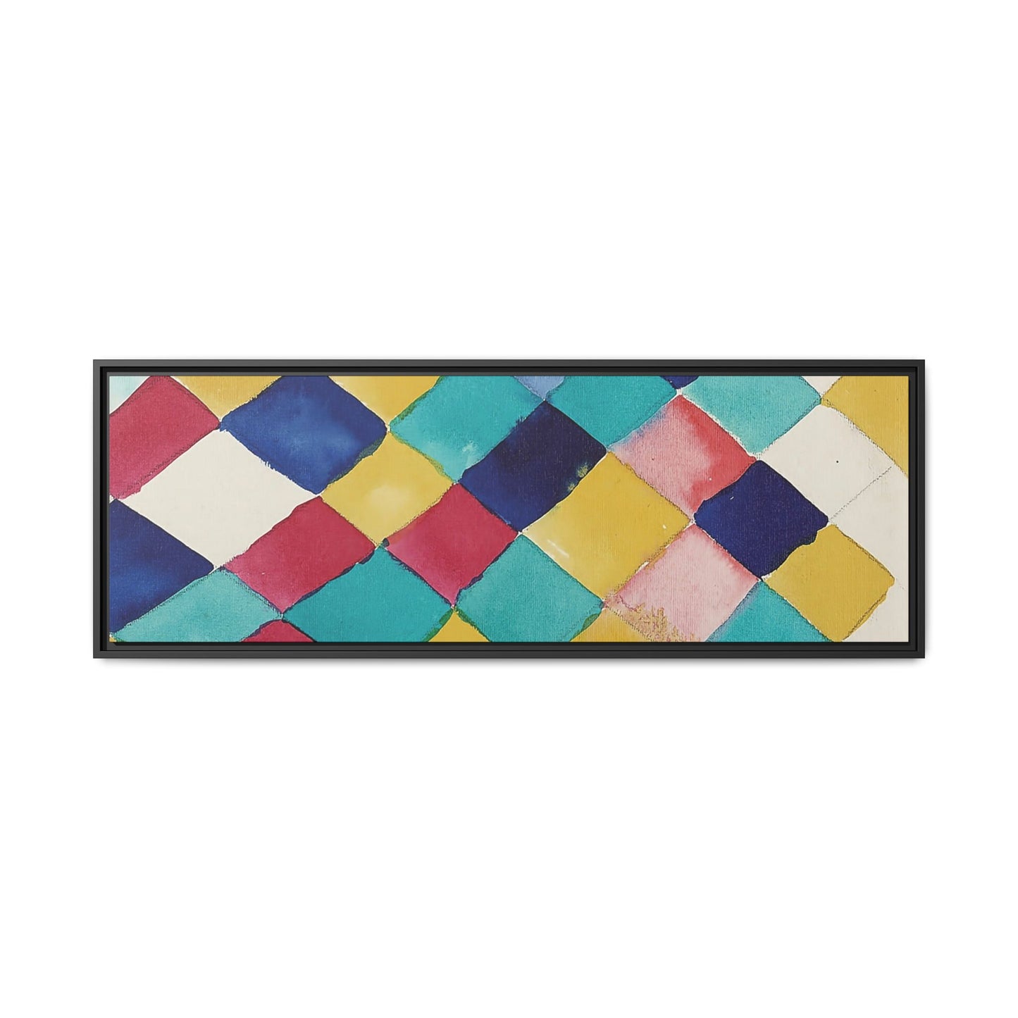 Wassily Kandinsky / Étude des couleurs avec les diamants (1913) / Toile encadrée sur caisse américaine