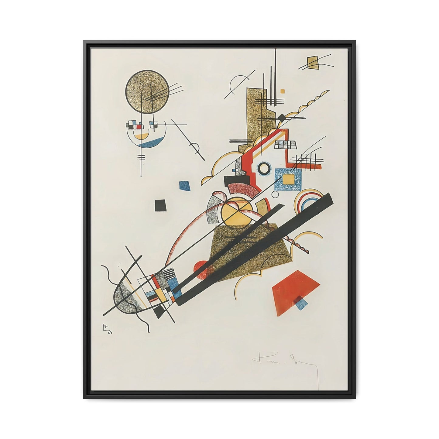 Frohlicher Augsteig (1923) by Wassily Kandinsky / Toile encadrée sur caisse américaine