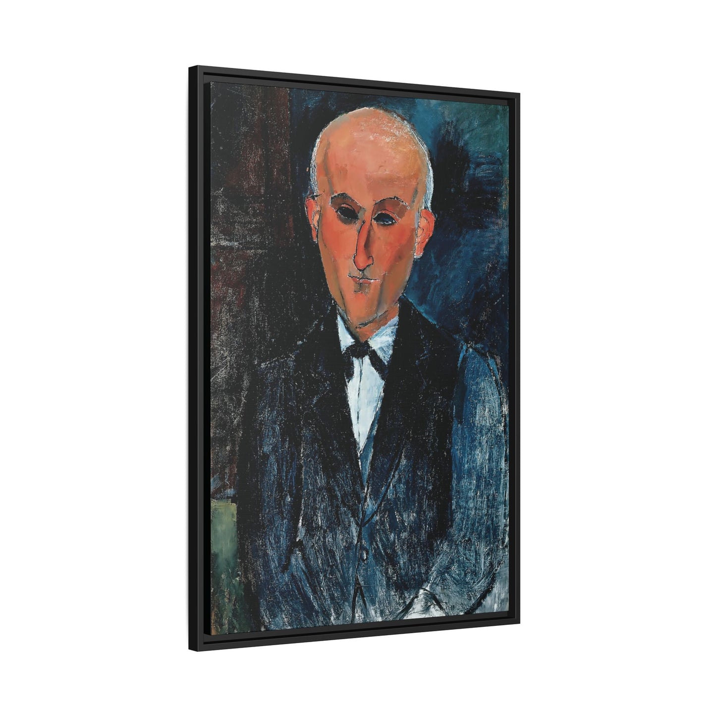 Max Jacob by Amedeo Modigliani / Toile encadrée sur caisse américaine