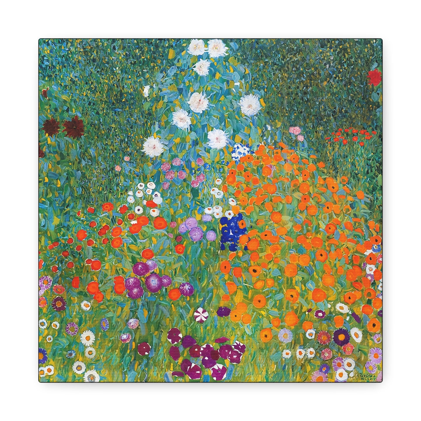 Cottage Garden (1905-1907) by Gustav Klimt / Reproduction Fine Art sur Toile / Flanc Large Epaisseur 3.2 cm - 1.25 inch