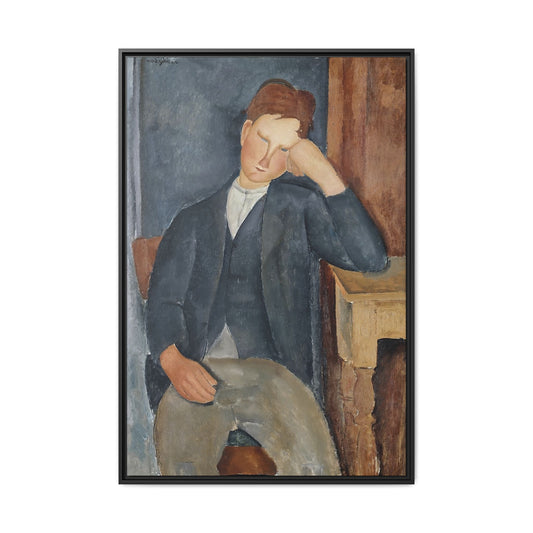 The Young Apprentice (1918 - 1919) by Amedeo Modigliani / Toile encadrée sur caisse américaine