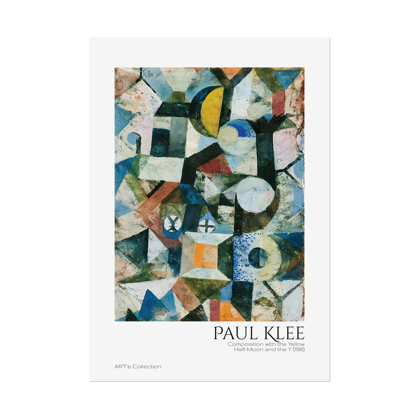 Composition with the Yellow Half-Moon and the Y (1918) by Paul Klee / Affiche imprimée - Série ART's Collection