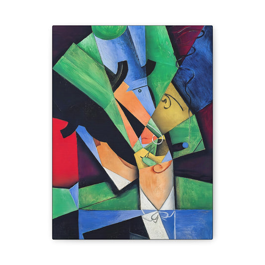 The Smoker (1913) by Juan Gris / Reproduction Fine Art sur Toile / Flanc Large Epaisseur 3.2 cm - 1.25 inch