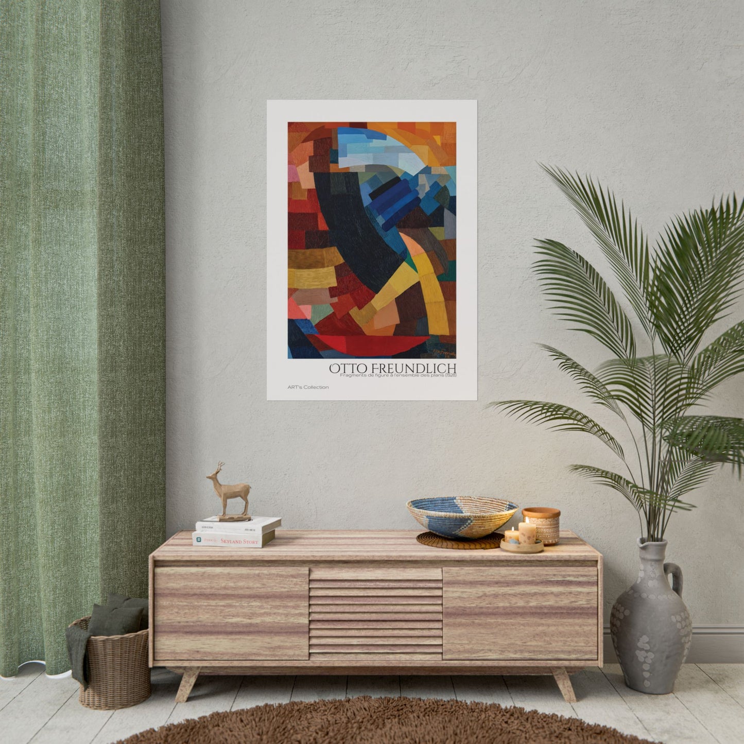 Fragments de figure à l'ensemble des plans (1928) by Otto Freundlich / Affiche imprimée - Série ART's Collection
