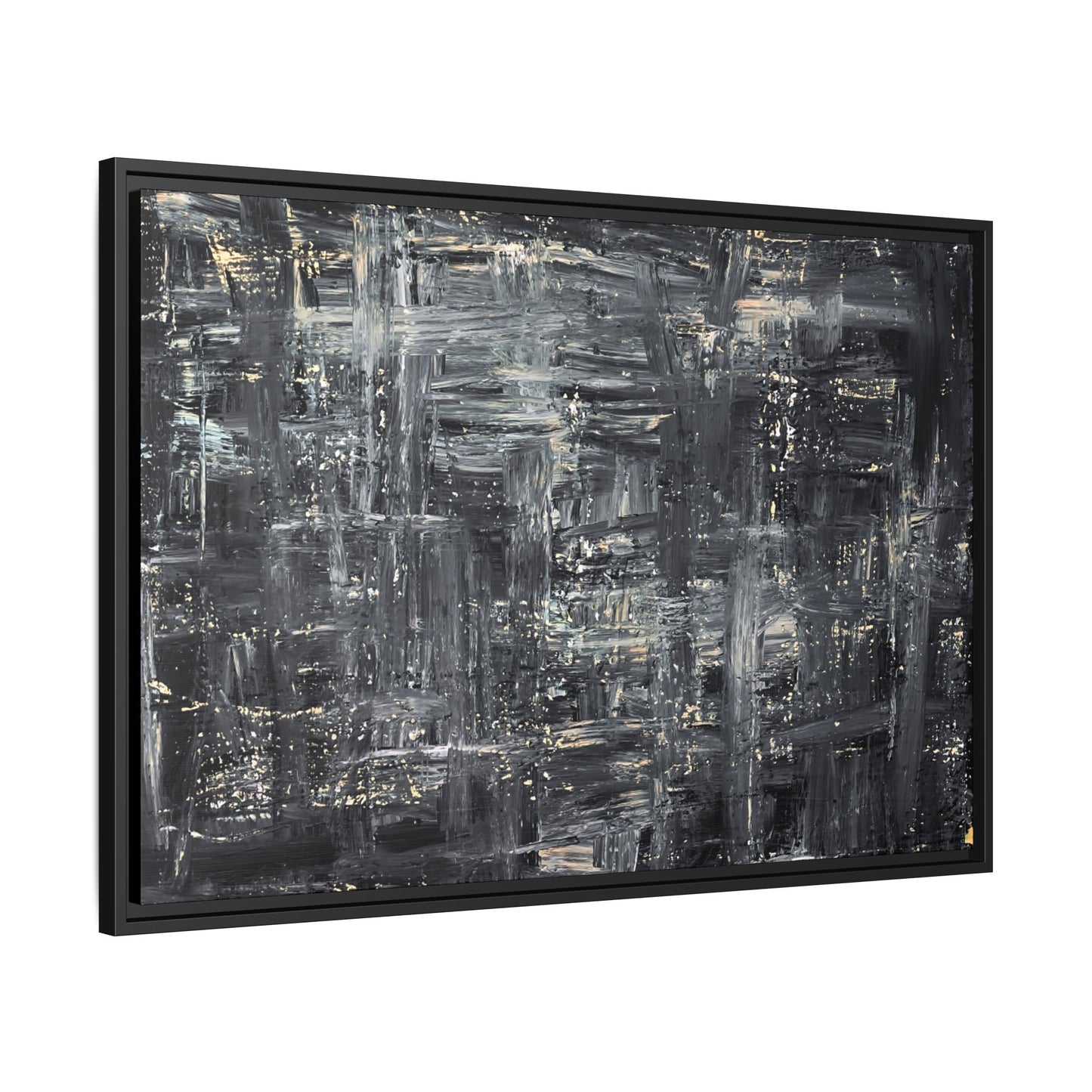 Tableau Intemporel Ardoise Doré "Série Sign Collections" / Toile encadrée sur caisse américaine