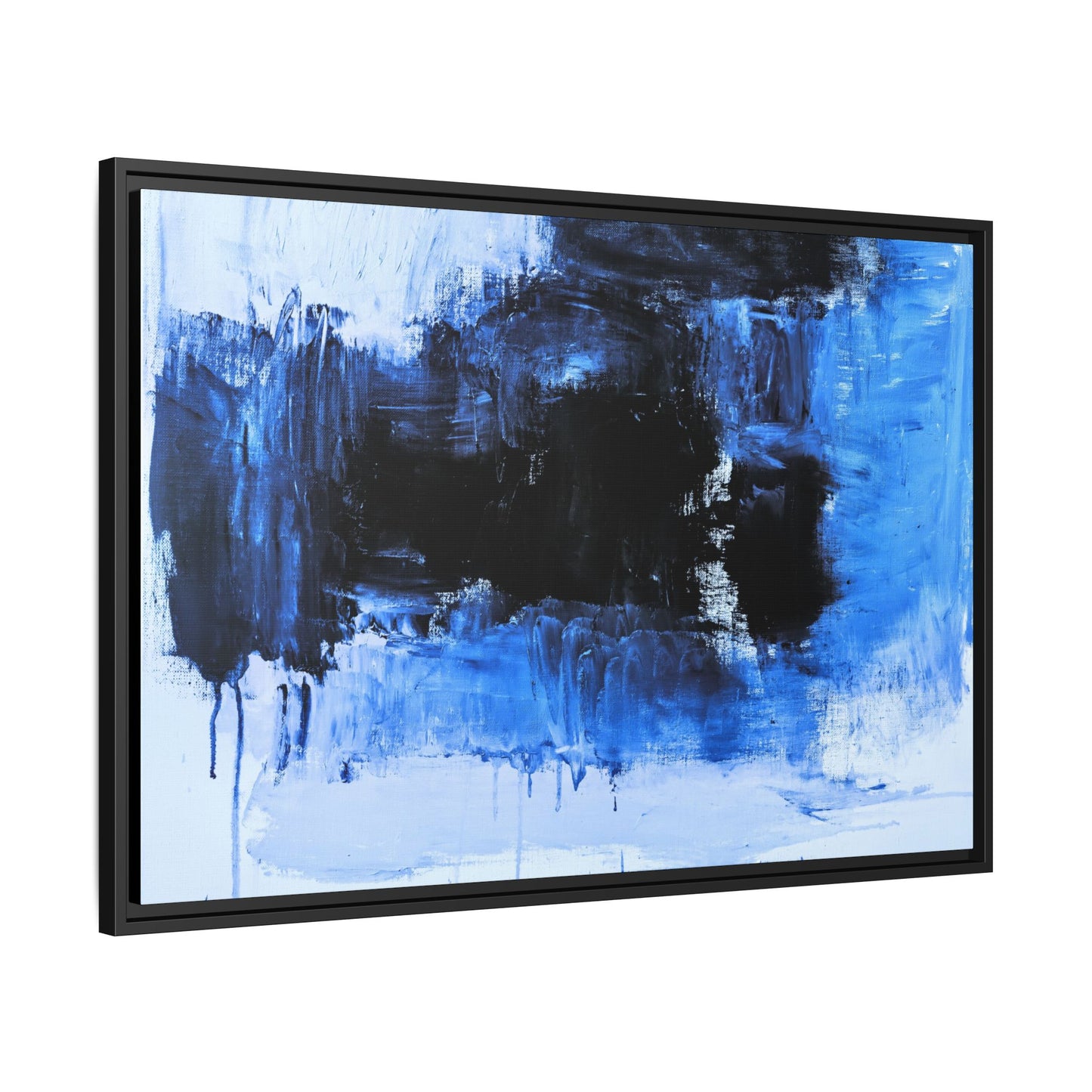 Tableau Beaux Arts Black Ocean "Série Sign Collections" / Toile encadrée sur caisse américaine