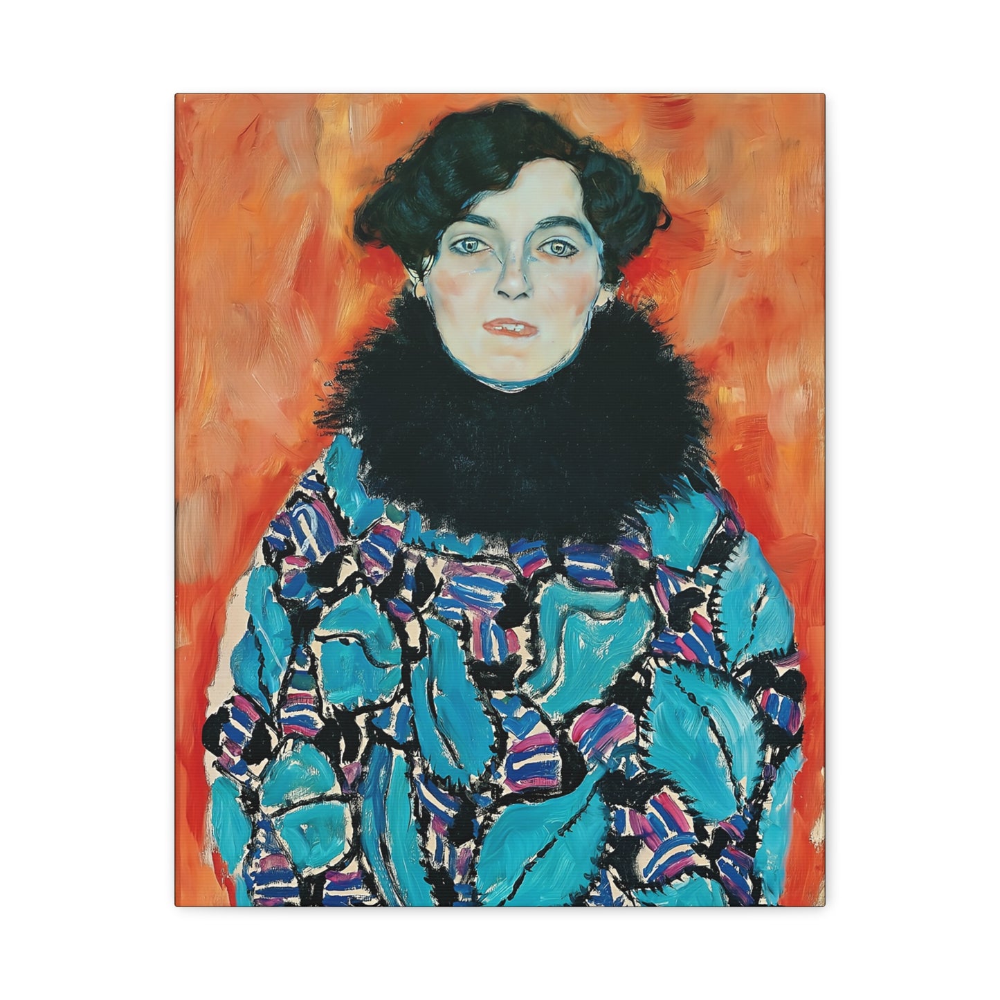 Johanna Staude (1917) by Gustav Klimt / Reproduction Fine Art sur Toile / Epaisseur 3.2 cm - 1.25 inch