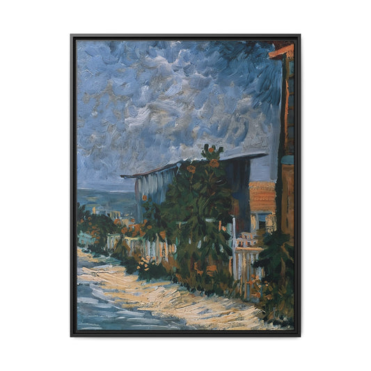 Shelter on Montmartre (1887) by Vincent van Gogh / Toile encadrée sur caisse américaine