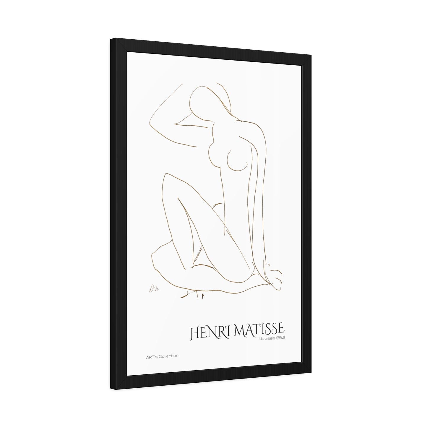 Nu assis (1952) by Henri Matisse / Affiche Encadrée série ART's Collection