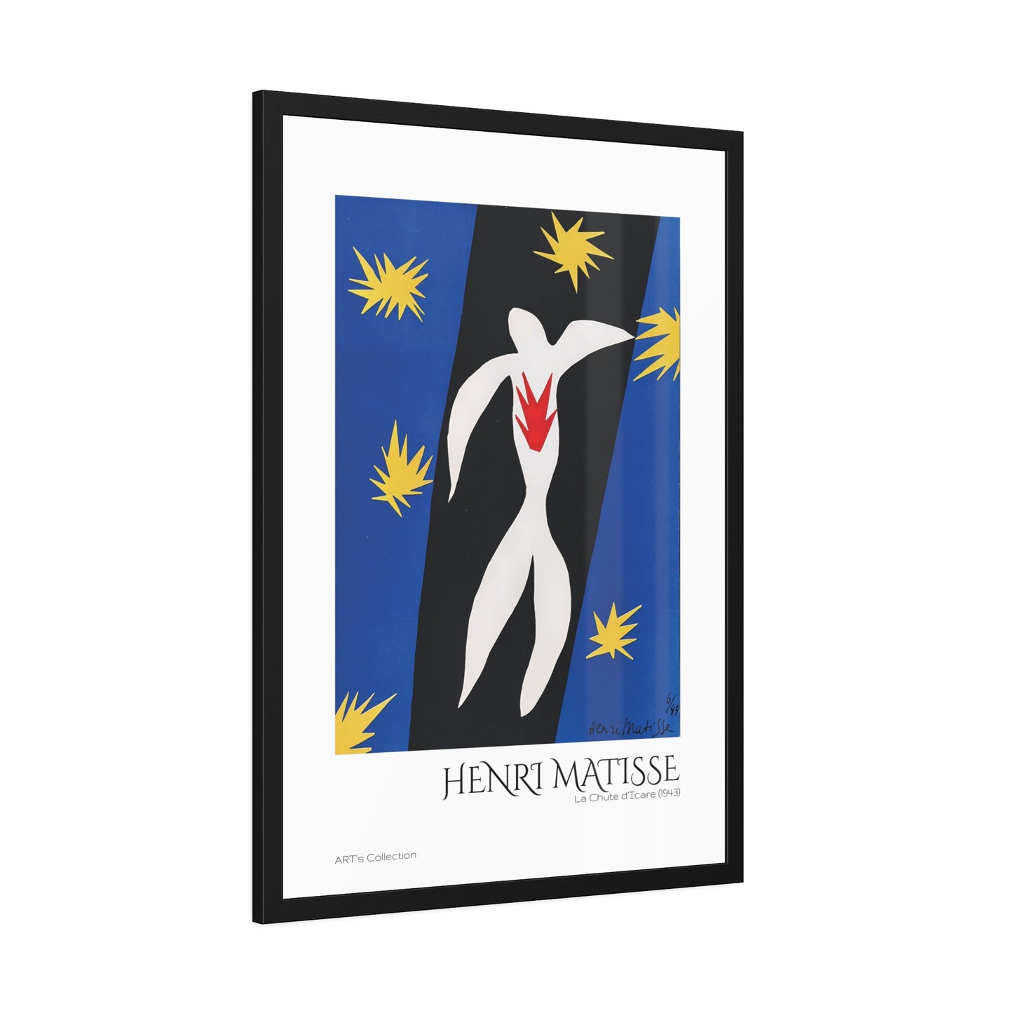 La Chute d'Icare (1943) by Henri Matisse / Affiche Encadrée série ART's Collection