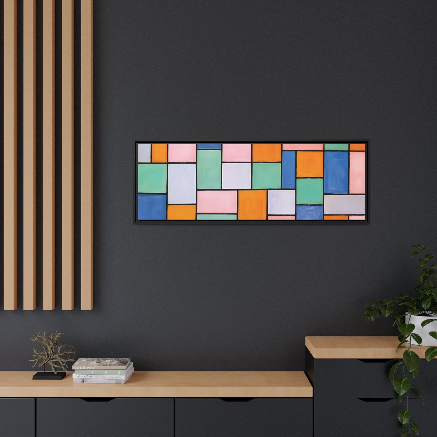 Composition in dissonances (1919) by Theo van Doesburg / Toile encadrée sur caisse américaine