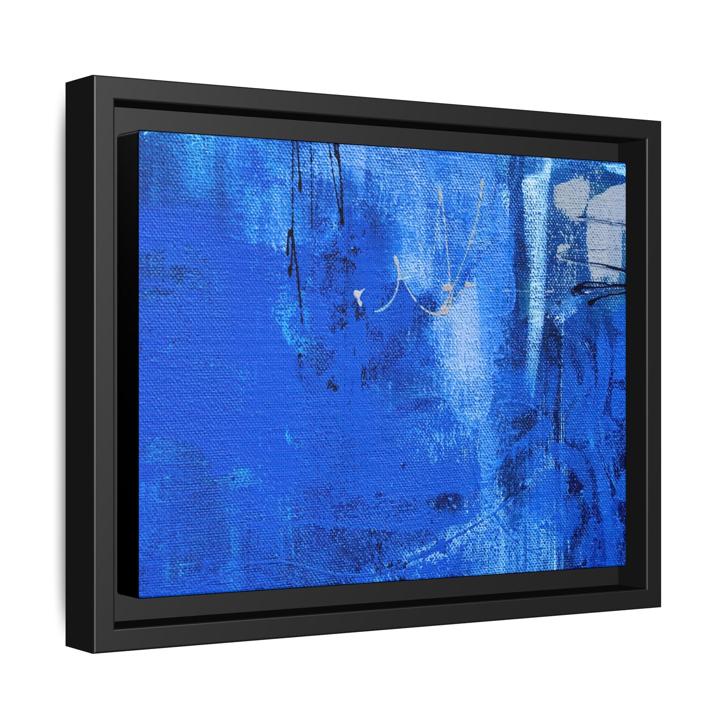 Tableau Beaux Arts Bleu Intense "Série Sign Collections" / Toile encadrée sur caisse américaine