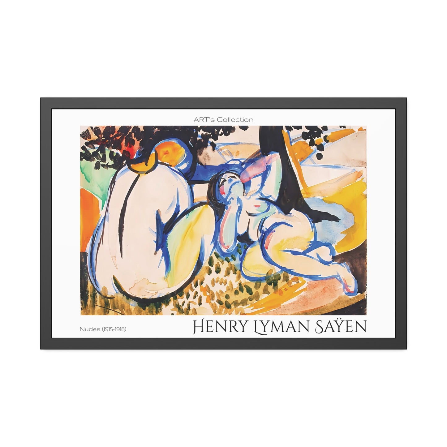Nudes (1915-1918) by Henry Lyman Saÿen / Affiche Encadrée série ART's Collection