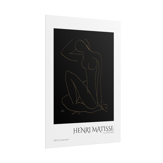 Nu assis (1952) version imposition by Henri Matisse / Affiche imprimée - Série ART's Collection